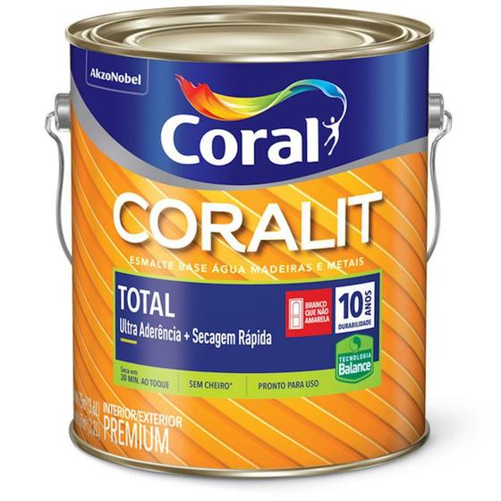 Tinta Esmalte Coral Coralit Secagem Rápida Zero Odor Acetinado 3,6L Menor preço em Tinta Esmalte Coral Coralit Secagem Rápida Zero Odor Acetinado 3,6L