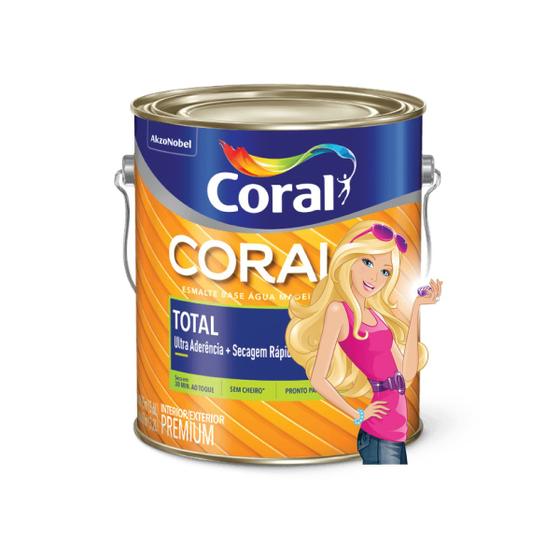 Imagem de Tinta Esmalte Coralit Total Brilhante Coleção Barbie 3,2L