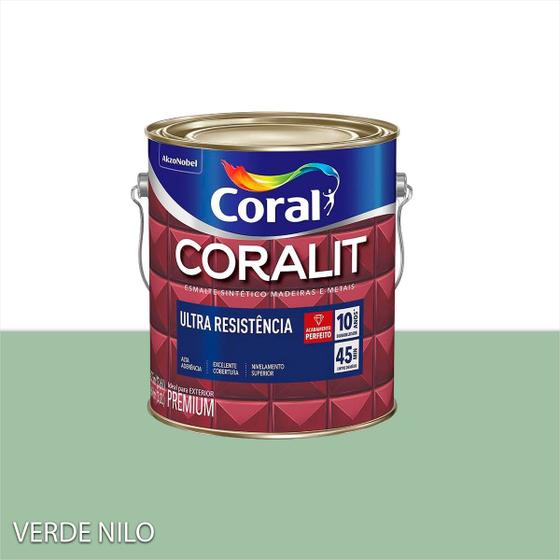 Imagem de Tinta Esmalte Coralit Ultra Brilhante Alta Aderencia Coral 3,6l