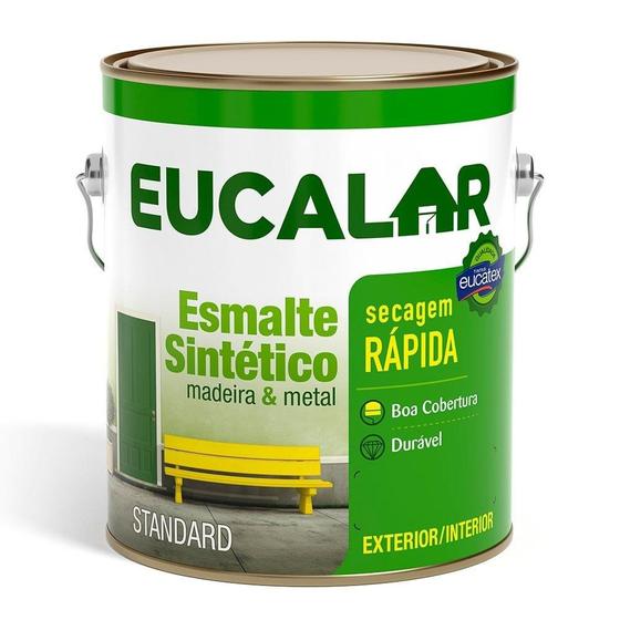 Imagem de Tinta Esmalte Eucalar Brilhante Amarelo Ouro 3600ml