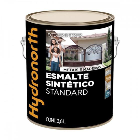 Imagem de Tinta Esmalte Hydronorth Standard Acetinado Para Metais E Madeiras 3,6L Branco Neve  00043403