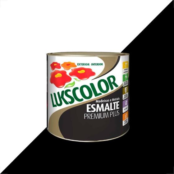 Imagem de Tinta esmalte lukscolor alto brilho 225ml preto