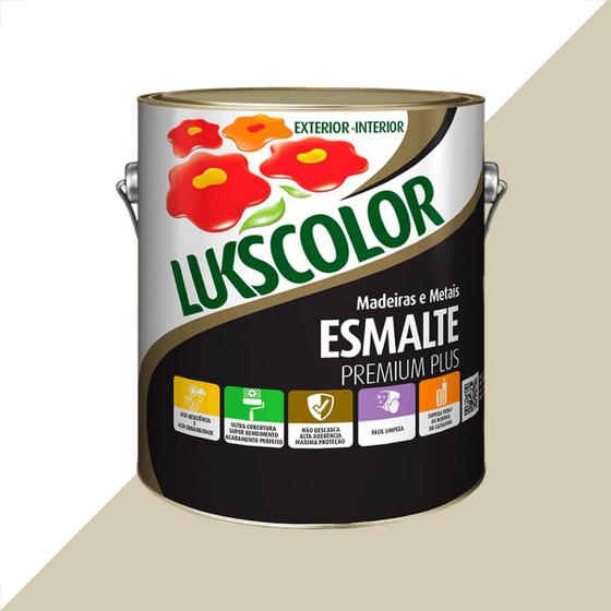 Imagem de Tinta esmalte lukscolor alto brilho 3600ml branco gelo