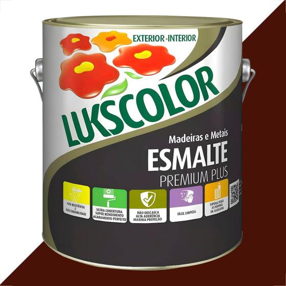 Imagem de Tinta esmalte lukscolor alto brilho 3600ml colorado