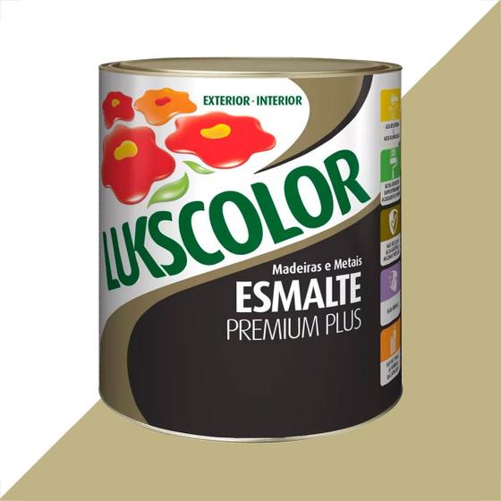 Imagem de Tinta esmalte lukscolor alto brilho 900ml areia intenso