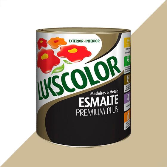 Imagem de Tinta esmalte lukscolor alto brilho 900ml areia