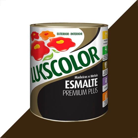 Imagem de Tinta esmalte lukscolor alto brilho 900ml tabaco