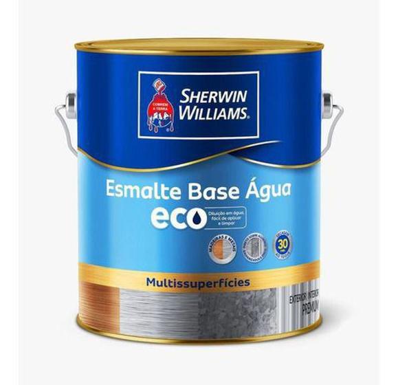 Tinta Esmalte Premium Base Agua Brilhante Branco 3,6l Sherwin Williams Menor preço em Tinta Esmalte Premium Base Agua Brilhante Branco 3,6l Sherwin Williams