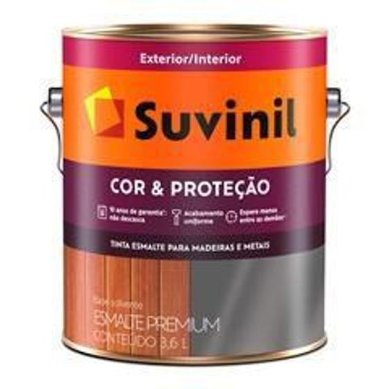 Imagem de Tinta Esmalte Premium Cor & Proteção Fosco Branco 3,6 Litros - Suvinil