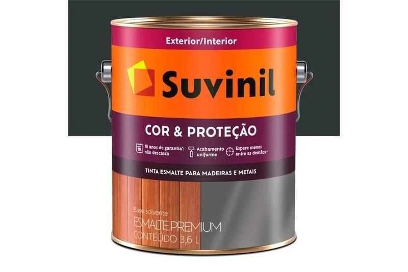 Imagem de Tinta Esmalte Premium Cor & Proteção Fosco Preto 3,6 Litros