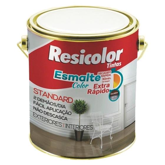 Tinta Esmalte Resicolor Brilhante 3,6L Branco Menor preço em Tinta Esmalte Resicolor Brilhante 3,6L Branco