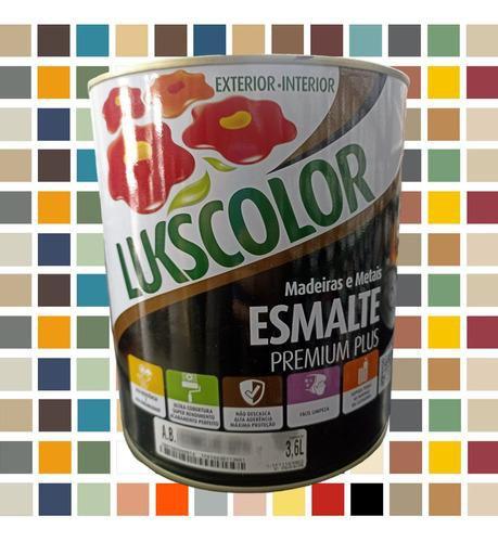 Imagem de Tinta esmalte sintético 3,6l lukscolor cores metal madeira