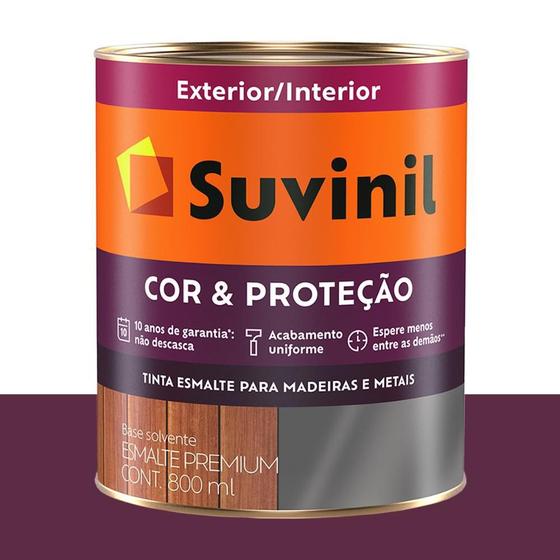 Tinta Esmalte Sintético Bril. Suvinil Roxo Profundo 800 ml Menor preço em Tinta Esmalte Sintético Bril. Suvinil Roxo Profundo 800 ml
