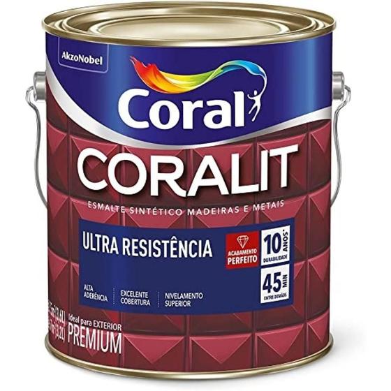 Imagem de Tinta Esmalte Sintético Coralit Ultra Resistencia Alto Brilho Marrom 3.6l Coral