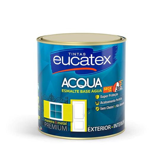 Tinta esmalte sintetico eucatex 900ml base agua branco brilhante Menor preço em Tinta esmalte sintetico eucatex 900ml base agua branco brilhante