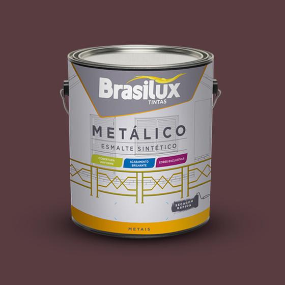 Tinta Esmalte Sintético Metálico 3,6L Brasilux Várias Cores Acabamento Brilhante Menor preço em Tinta Esmalte Sintético Metálico 3,6L Brasilux Várias Cores Acabamento Brilhante