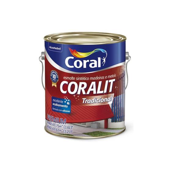 Tinta Esmalte Sintético Premium Brilhante Coralit Tradicional Branco 3,6 Litros Menor preço em Tinta Esmalte Sintético Premium Brilhante Coralit Tradicional Branco 3,6 Litros