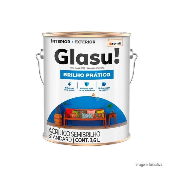 Imagem de Tinta Glasurit Acrílico Semi Brilho Branco Neve 3,6L - SUVINIL