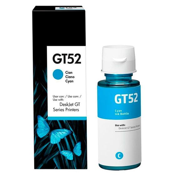 Imagem de Tinta GT52 Ciano 70ml para impressora Deskjet Smart Tank 350 series