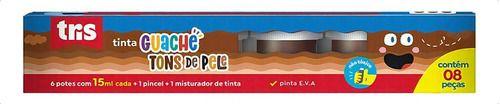 Imagem de Tinta Guache 015ml Tris 6 Tons De Pele C/kit