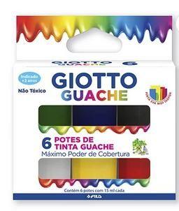 Imagem de Tinta guache 15 ml c/ 6 cores Giotto 016000 CX 1 UN