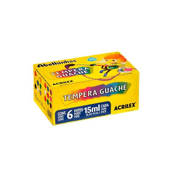 Imagem de Tinta Guache 15ml com 6 Cores - Acrilex
