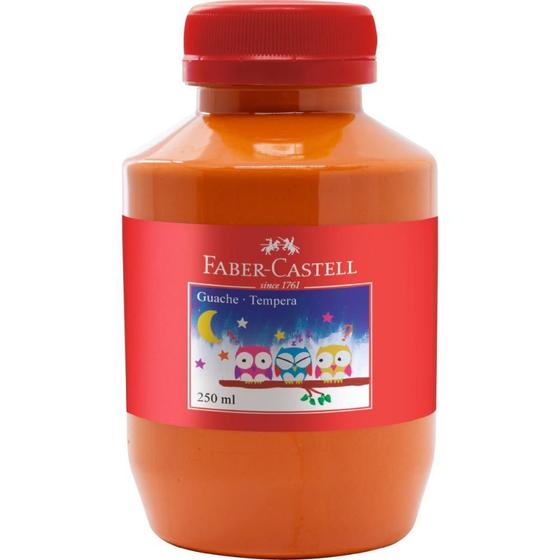 Imagem de Tinta Guache 250ML Laranja - Pacote com 6