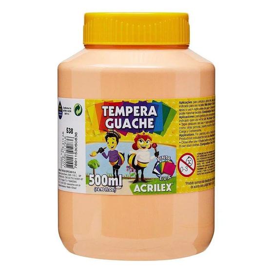 Tinta guache 500 ml amarelo pele Acrilex - Tinta Guache - Magazine Luiza