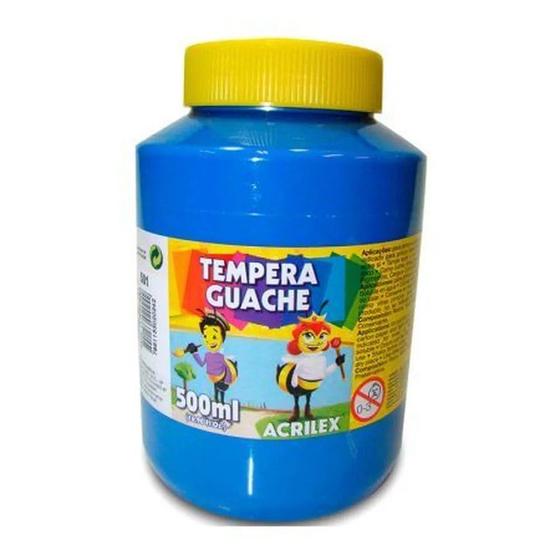 Imagem de Tinta guache 500 ml azul turquesa Acrilex