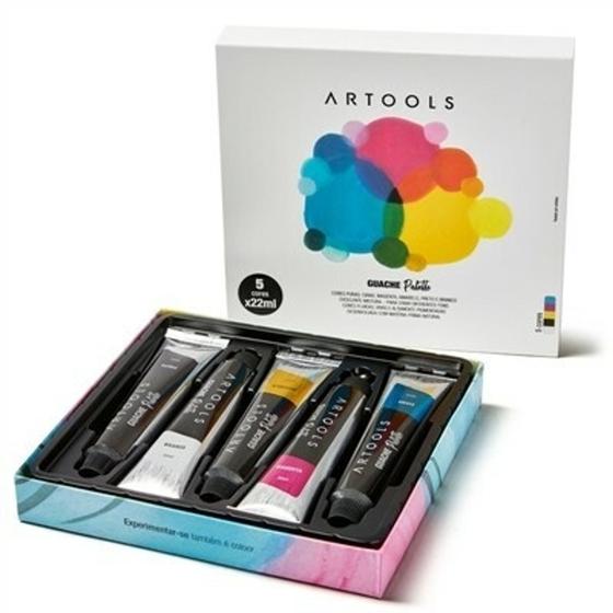 Imagem de Tinta Guache Artools kit com 5 cores