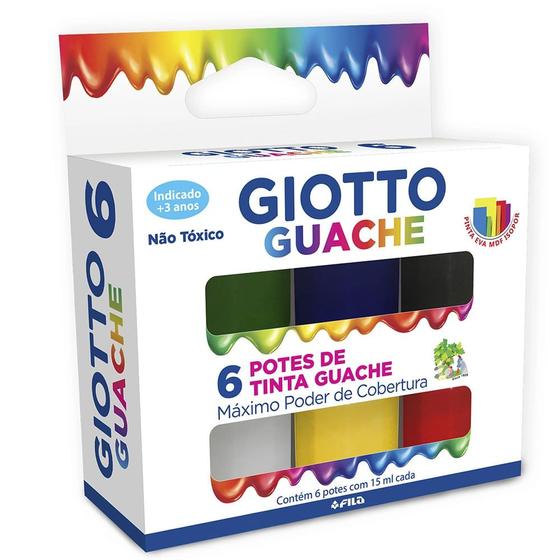 Imagem de Tinta Guache Canson Giotto 6 Cores 15ml