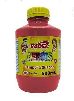 Imagem de Tinta Guache Heróis, Vermelho 500ml, 2904, Radex - PO 1 UN