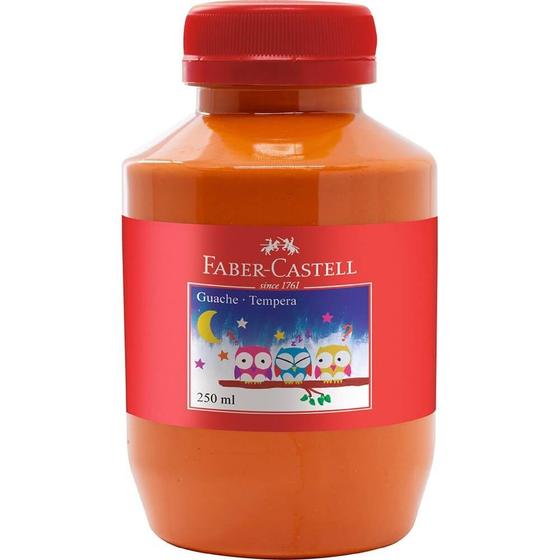 Imagem de Tinta Guache Laranja 250ml - Faber-Castell