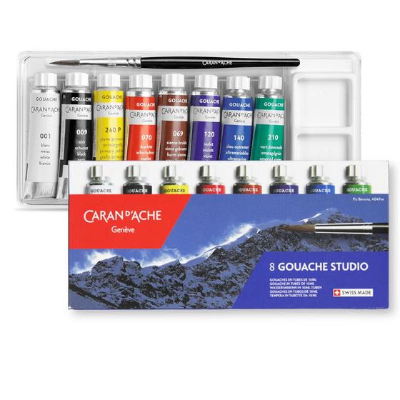 Imagem de Tinta Guache Líquida Caran D'Ache Studio com 8 Cores
