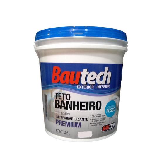 Tinta Impermeabilizante Para Teto De Banheiro 3,6 L Bautech Menor preço em Tinta Impermeabilizante Para Teto De Banheiro 3,6 L Bautech