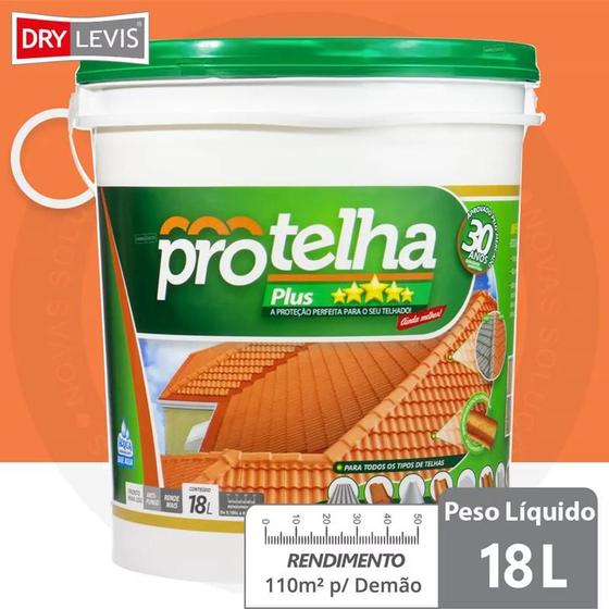 Imagem de Tinta Impermeabilizante Protelha Plus 18L Cor Cerâmica Telha - DryLevis