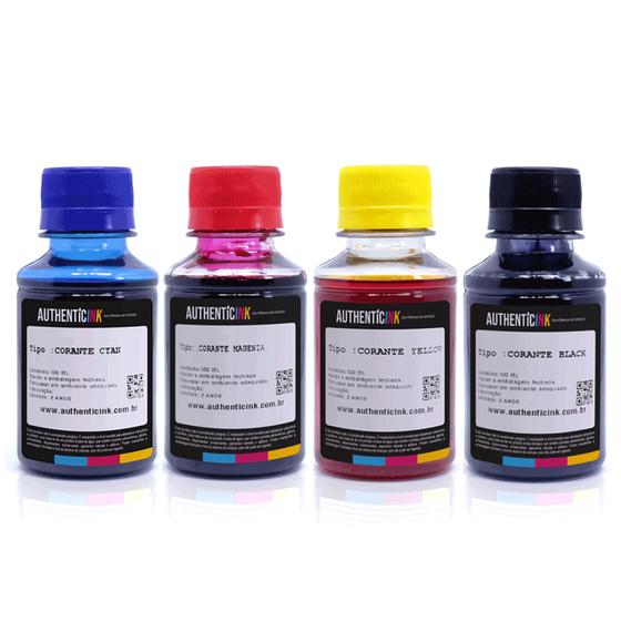 Imagem de Tinta Impressora Sublimatica - Kit 4x 100ml (Black, Cyan, Magenta e Yellow)