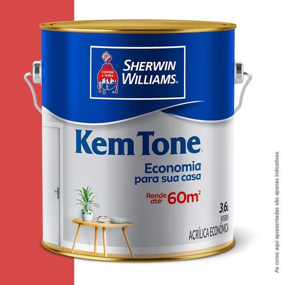 Imagem de Tinta Kemtone Galao 3,6 Litros VERMELHO CEREJA - SHERWIN WILLIAMS