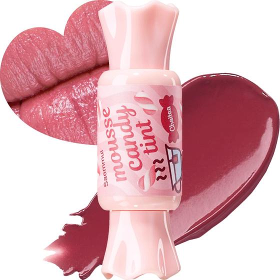 Imagem de Tinta labial THESAEM Saemmul Mousse Candy 6 Chaitea Mousse 9mL