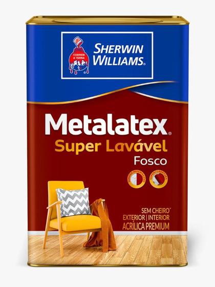 Tinta latex acrílico Metalatex fosco base XY 16L Sherwin Williams Menor preço em Tinta latex acrílico Metalatex fosco base XY 16L Sherwin Williams
