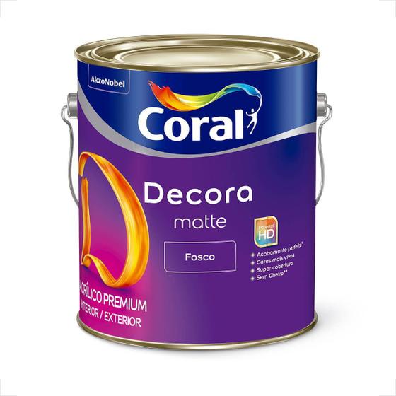 Imagem de Tinta latex coral decora matte fosco 3600ml branco