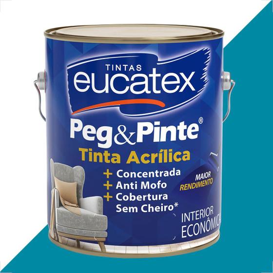 Imagem de Tinta latex eucatex peg pinte acrilico azul profundo 3600ml