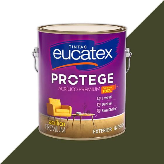 Tinta Latéx Fosco Lavável Protege Acrílico Premium Eucatex 3,6L Diversas cores Imagem de Tinta Latéx Fosco Lavável Protege Acrílico Premium Eucatex 3,6L Diversas cores