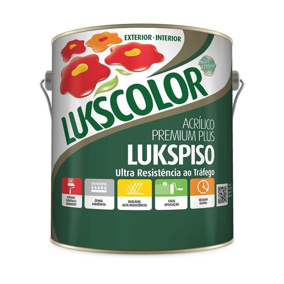 Imagem de Tinta Lukscolor Lukspiso Premium Plus Preto 3,6L