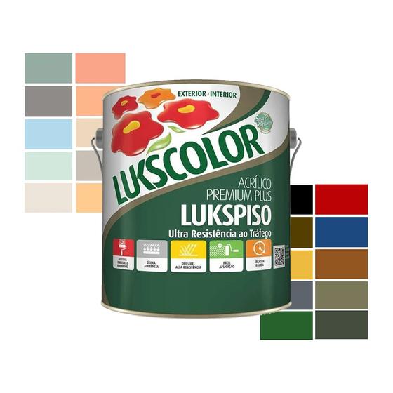 Imagem de Tinta Lukspiso Premium Plus 3,6l Lukscolor - Cores