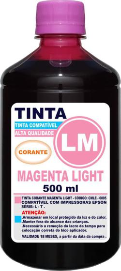 Imagem de Tinta Magenta Light 500ml Compatível Para Impressoras L800 L801 L805 L1800
