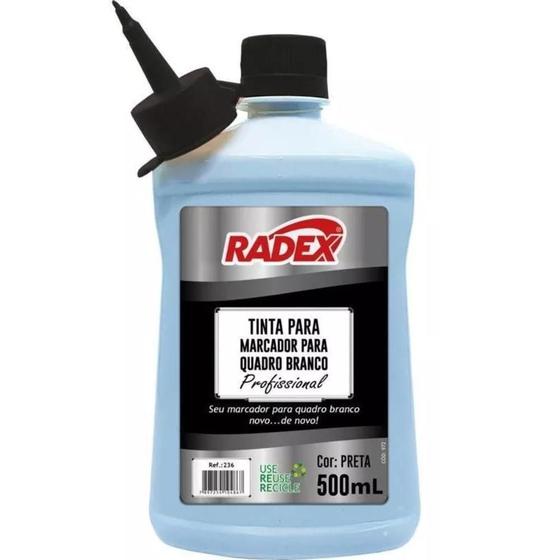 Imagem de Tinta Marcador Quadro Branco Reabastecedor 500ml Preto Radex