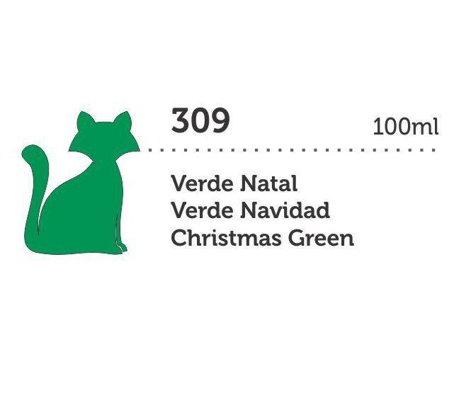 Imagem de Tinta Mega PVA Metalica Verde Natal 100ml Gato Preto