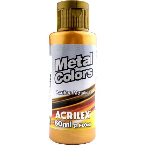 Tinta metal colors Acrilex ouro velho 60ml - Pintura - Magazine Luiza