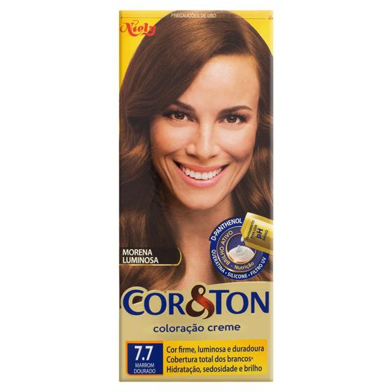 Tinta mini-kit pratico cor&ton 7.7 marrom dourado Cor e Ton - Niely ...
